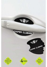 Resim Mını Cooper Clubman Modeline Uygun Karbon Kapı İçi Çizilme Önleyici Ve Şık Tasarım Folyo Seti Cooper Clubman Yazılı 4 Adet 