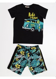 Resim Denokids Mshb&g Vosvos Hawai Erkek Çocuk Şort Takım Çok Renkli 
