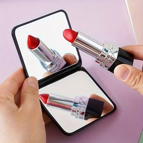 Resim Katlanabilir Makyaj Aynası ve Çift Taraflı HD ile Taşınabilir Öğrenci Aynası 