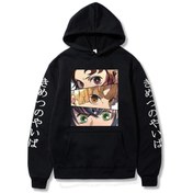 Resim GALASHOP Demon Slayer Siyah Hoodie 