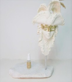 Resim MİSSİ VENEDİK GOLD MASKE OBJELİ NATUREL EKRU MERMER KAİDE 