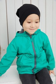 Resim Babygiz Erkek Bebek Çocuk Siyah Şapka Bere El Yapımı Rahat Cild Dostu Pamuklu Kaşkorse 