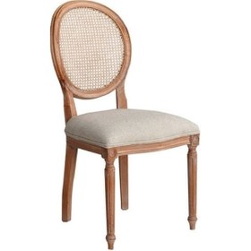 Resim Madalyon Hazeranlı Ahşap Klasik Sandalye Natürel 