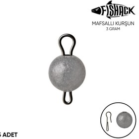Resim Mafsallı Kurşun - Hareketli İğne Kurşunu - Fishack - 3 Gram - 5'li Paket 