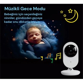 Resim 2.8 Inç Monitörlü Video Bebek Izleme Kamerası 