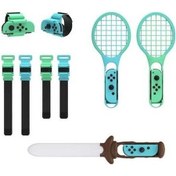Resim Flybuy 7-in-1 Spor Seti: Cbtx Dobe Tns-2123 Işın Kılıcı, Bacak & Bilek Kayışı, Tenis Raketi, Nintendo Switch Uyumlu 