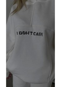 Resim Soonaksesuar Nakış İşlemeli Üç İplik Sweat Takım- Beyaz Beyaz 