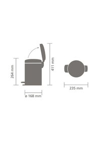 Resim Çöp Kovası, Pedallı, Soft, 3lt - Paslanmaz Çelik Paslanmaz Çelik 