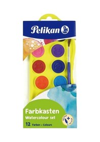 Resim Pelikan Sulu Boya Küçük Boy 12 Renk Çok Renkli 