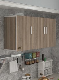 Resim Kenzlife hazır mutfak canna crd 060*120*22 mutfak banyo dolabı kapaklı raflı 