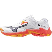 Resim Mizuno Wave Lightning Z8 MID Unisex Voleybol Ayakkabısı Beyaz / Turuncu 