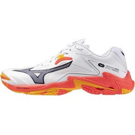Resim Mizuno Wave Lightning Z8 MID Unisex Voleybol Ayakkabısı Beyaz / Turuncu 