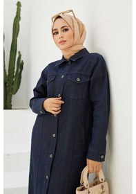 Resim Neways 6373 - Uzun Kot Ceket Lacivert 