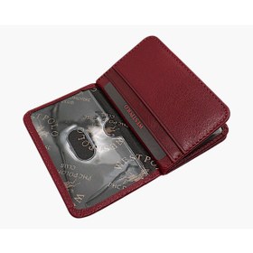 Resim Westpolo Hakiki Deri Bol Kart Bölmeli Unisex Kartlık - Bordo Bordo 