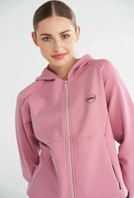 Resim hummel Tech Zip Hoodie 922436-3325 Pembe Kadın Fermaurlı Hoodie 