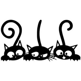 Resim Sevimli Kediler Sticker 20 X 10 Cm 