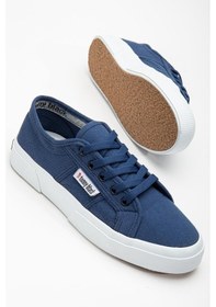 Resim Rahat Kalıp Krep Taban Bağcıklı Keten Kadın Kot Mavi Günlük Ayakkabı Tbacr801 KOT MAVİ 