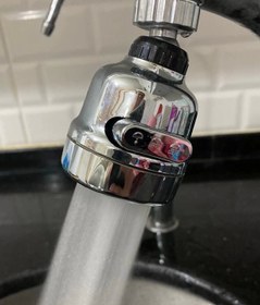 Resim Belle Fusion Krom 3 Fonksiyonlu Mutfak Lavabo Başlığı 360 Derece Döner Musluk Ucu 