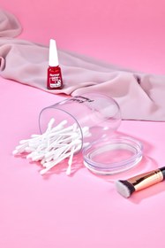 Resim FBZhome Dekoratif Akrilik Kulak Pamuğu Saklama Kutusu 400 Ml Pamukluk 