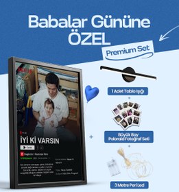 Resim Babalar Gününe Özel Premium Ürün - Extra! Extra! - Kişiselleştirilebilir Hamilelik Duyuru Posteri 
