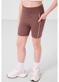 Resim Tommylife Kahverengi Esnek Standart Fit Basic Performans Kız Çocuk Tayt - 75189 Kahverengi 