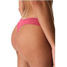 Resim Penti Fuşya Easy Lace Dantel V Model Tanga Külot Carmıne 