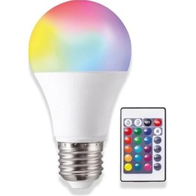 Resim Korçam Uzaktan Kumandalı 10w E27 Duy Rgb Led Ampul 