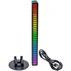 Resim Rgb Ekolayzer Çubuk Spectrum-usb Kablolu-sese Duyarlı-8 Modlu 1 Adet 