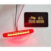 Resim 12V 9 Led Reflektör Kırmızı Motosiklet - Vida Bağlantılı 