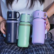 Resim 1 Paket 316 Paslanmaz Çelik Vakumlu Termos Bardak Kapaklı, Çay Filtresi ve Saplı, 700ml/24oz Taşınabilir Kahve Kupası, Sızdırmaz, Dökülmez, Açık Hava, Seyahat, Ofis ve Öğrenciler İçin Mükemmel - İdeal Noel Hediyesi 