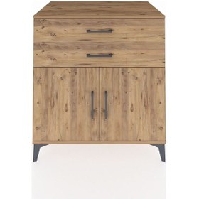 Resim Kronos Şifonyer Tek Raflı 2 Çekmeceli 2 Kapaklı 88x59x96 Çam-çam Çam 