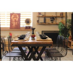 Resim Ntconcept Ntconcept Masif Ağaç Mutfak Yemek Masası Takımı (437823311) 