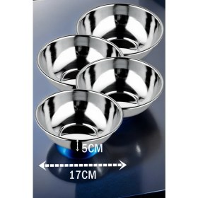 Resim Erbar Hsnet Yemek Tası Paslanmaz Çelik Çorba Kasesi 4 Adet - M582R084-K03582 