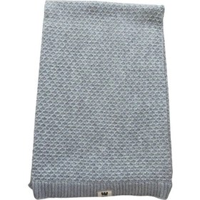 Resim Yüksek Kalite Triko Örme Kumaş Bebek Battaniyesi 4"lü Paket 100x110 Cm 0-3 Ay %100 Organik Gri 