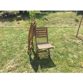 Resim Efe-Garden Efe Garden Ahşap Katlanır Bahçe Sandalyesi Ceviz 