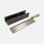 Resim Magnotto Süpürgelik Köşe Kesim Aparatı Parke Strafor Çerçeve Çıta Ahşap Gönyeli Köşeli Kesme 90 45 Derece 