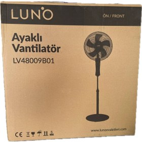 Resim Luno LV48009B01 50 W Ayaklı Vantilatör 5 Kollu Pervane ile Yüksek Performans ve Enerji Tasarrufu 