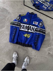 Resim Mhm Unisex Mavi Ymh Dijital Baskılı Tam Fermuarlı Su ve Rüzgarı Geçirmez Motorcu Yağmurluk&Rüzgarlık 