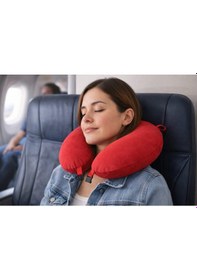 Resim Armegeda Ortopedik Seyahat Boyun Yastığı 2026 Kırmızı Kadifemsi Visco Rahat Uyku İçin Odak Destek 02 
