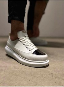 Resim KN Fashion Mp813 Bt Bağcıklı Ortopedik Yüksek/kalın Taban Erkek Sneaker Beyaz 