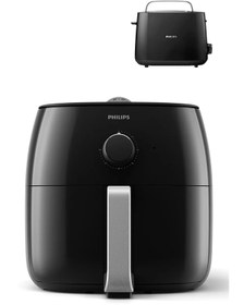 Resim Philips 2225w Airfryer Xxl Fritöz Büyük 7,3 L Kapasiteli + Ekmek Kızartma Makinesi 