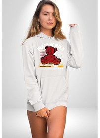 Resim İç Huzur Kadın Erkek Beyaz Kapüşonlu Sweatshirt Hoodie Beyaz 