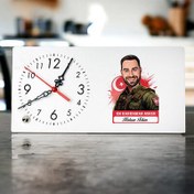 Resim Karikatürlü En Kahraman Asker Masa Saati 