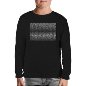 Resim Matematik - Pi 0 Siyah Çocuk Sweatshirt 