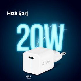 Resim Ttec SmartCharger 20W PD Seyahat Hızlı Şarj Aleti 
