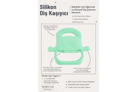 Resim MiraLive Açık Yeşil Bebek Silikon Diş Kaşıyıcı 