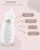 Resim Bebebao Q2 Elektrikli Bebek Burun Aspiratörü Çocuk Burun Temizleme Makinesi Şarjlı 