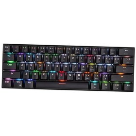 Resim Motospeed Ck62 61 Tuş Rgb Mekanik Klavye Usb Kablolu Bt Çift Modlu Oyun Klavyesi Siyah Outemu Mavi A 