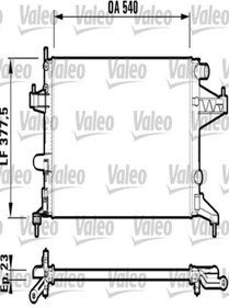 Resim Valeo 732826 Radyator Su ( Opel : Corsa 1.4 1.6 01-- ) 1300233 1300237 (WC378421) 