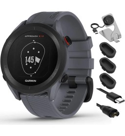 Resim Garmin 010-02472-01 Yaklaşım S12 Gps Golf Watch W/ 42K + Yüklenmiş Dersler Veranda Blue Sche ile Deco Essentials Şarj Dock, Silikon Dust Cover 3 Pack ve USB Type C Şarj ve Sync Cable 